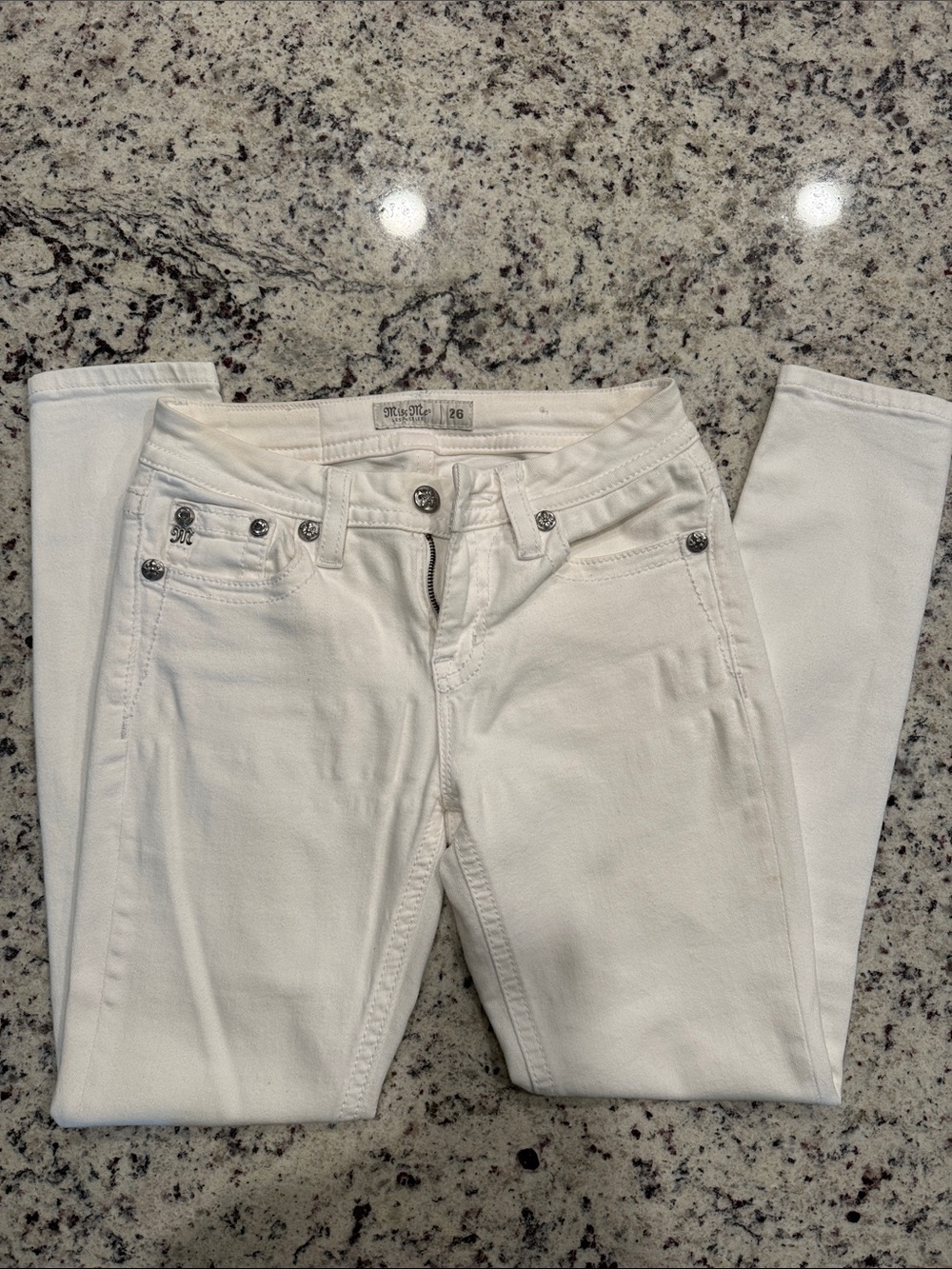 Miss Me White Skinny Jeans